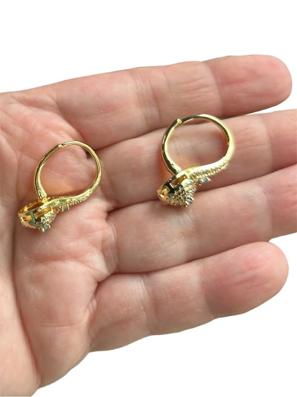 New Turquoise 18k Gold Earrings